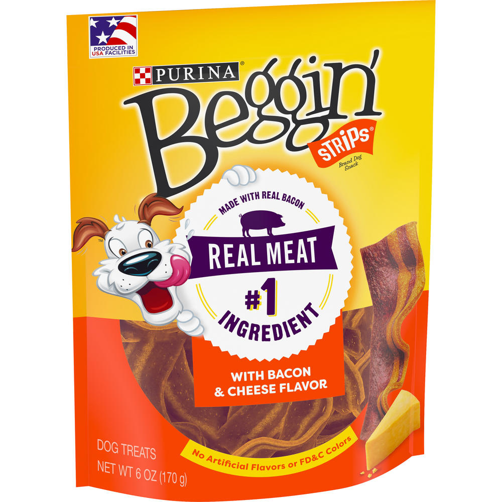 Beggin Strips Bacon & Cheese Flavors Dog Treats 6 oz. Bag