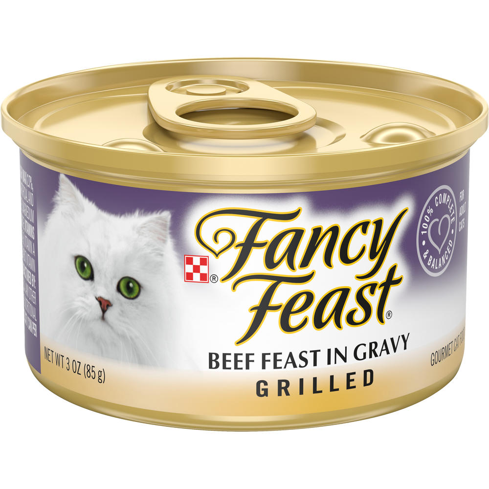 Fancy Feast Grilled Beef Feast in Gravy Cat Food 3 oz. Can