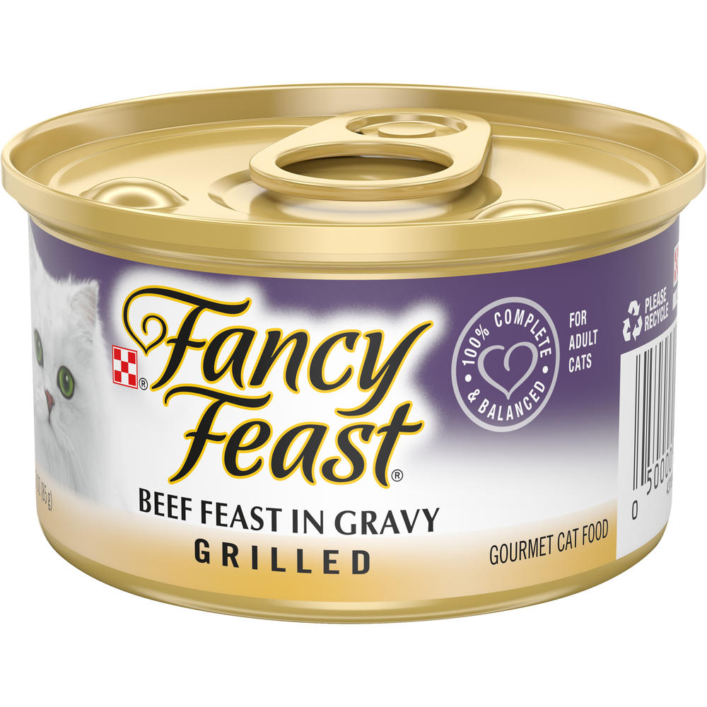 Fancy Feast Grilled Beef Feast in Gravy Cat Food 3 oz. Can