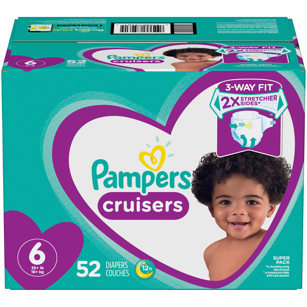 Pampers  Cruisers Diapers Size 6 52 Count