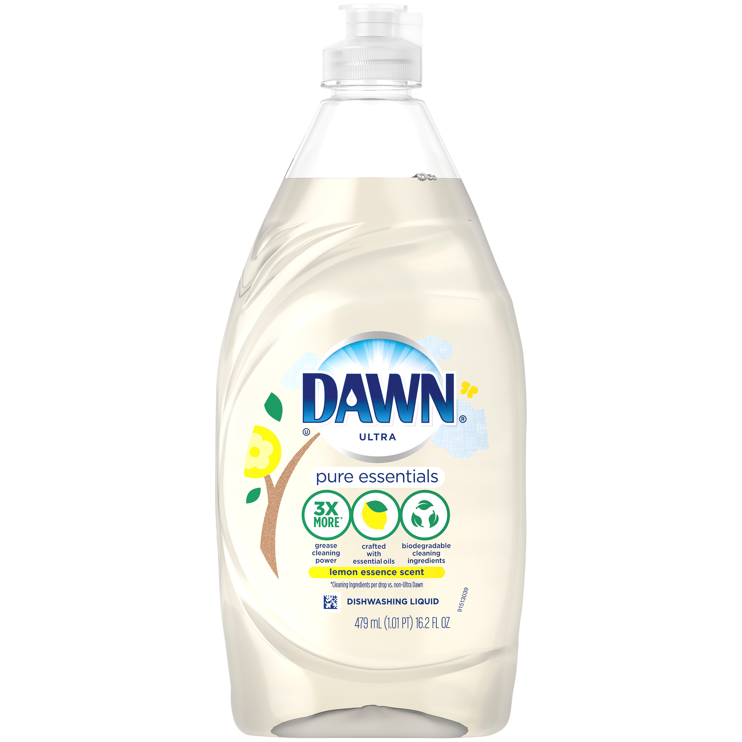 Pure Essentials Dawn Pure Essentials Dishwashing Liquid Dish Soap Lemon Essence 16.2 oz