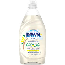 Dawn Ultra Pure Essentials Dishwashing Liquid, Lemon Essence, 16.2 Fluid Ounce