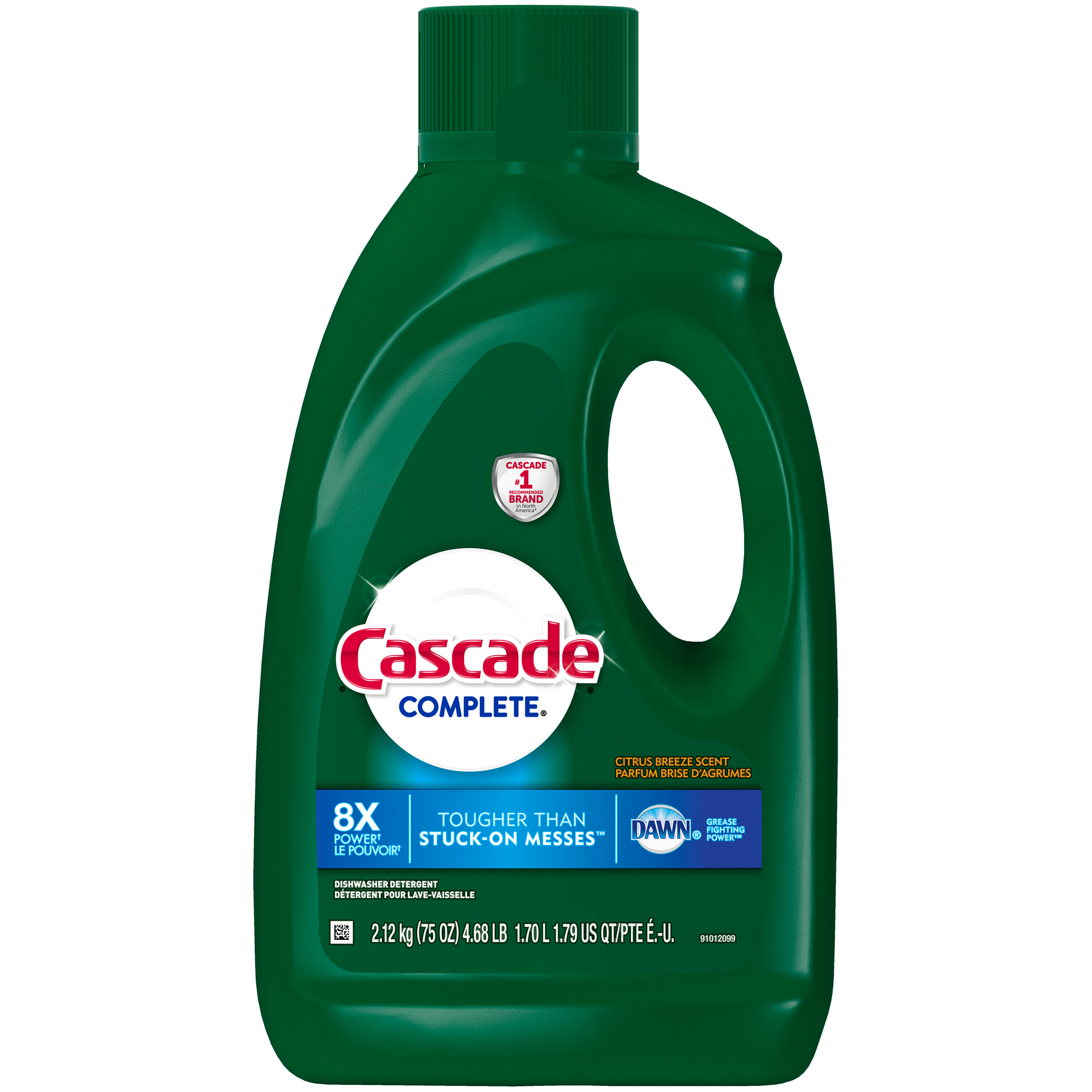 Cascade Complete All in 1 Dishwasher Detergent, Citrus Breeze Scent, 75
