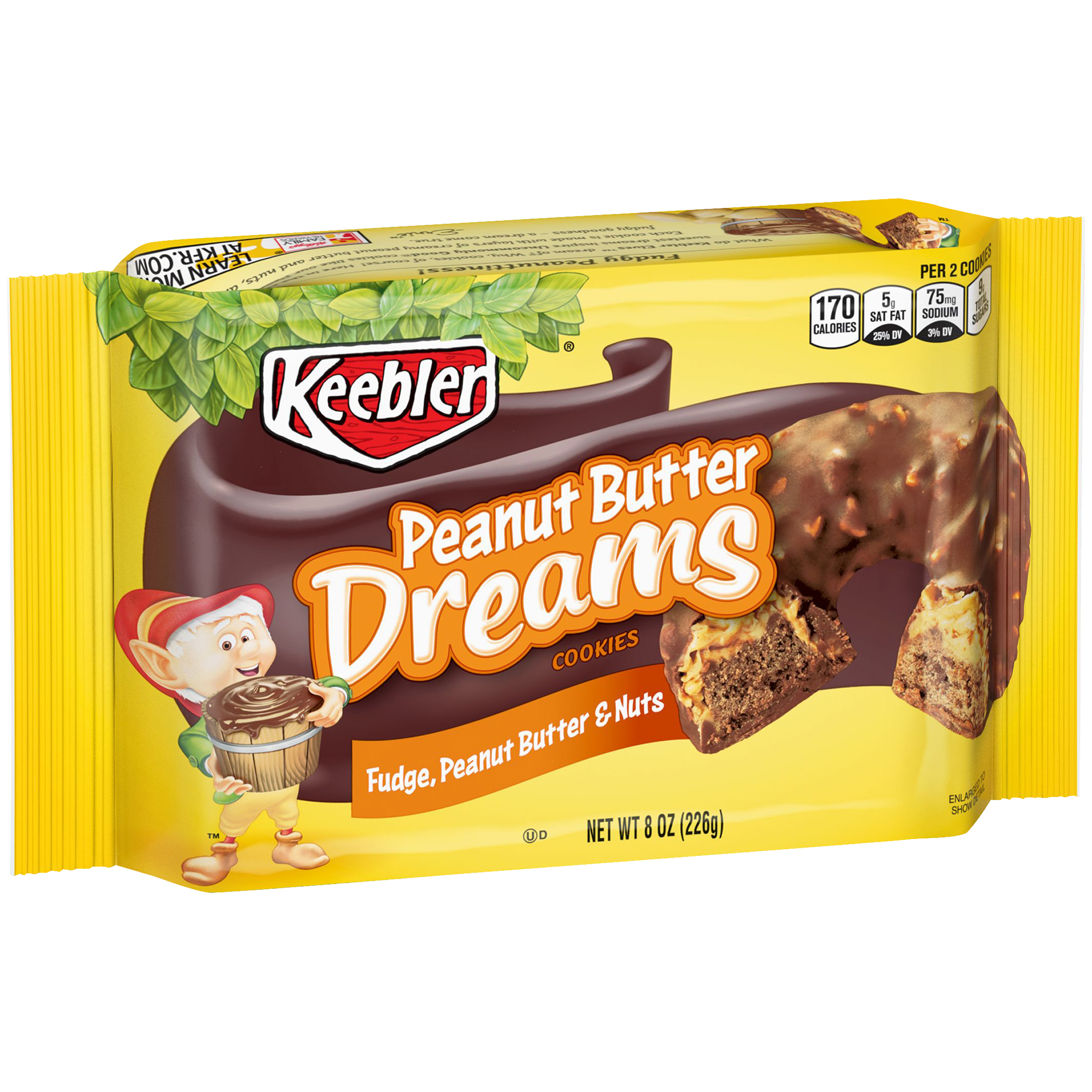 Keebler Jif® Fudge, Peanut Butter & Crunchy Nut Cookies 8 oz. Tray