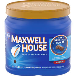 Maxwell House Mainst Maxwell House The Original Roast Medium Roast Ground Coffee (30.6 oz Canister)