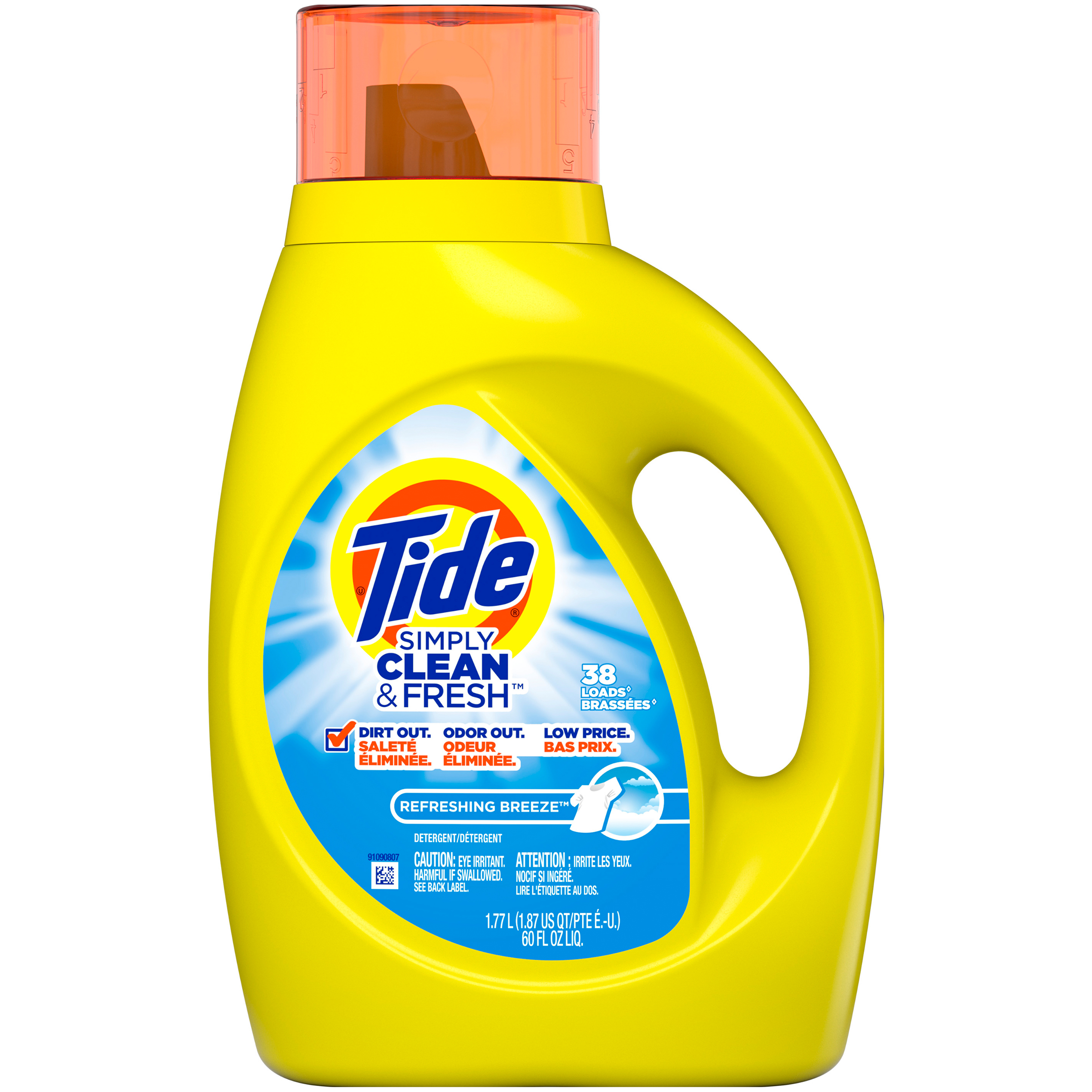 Tide Simply Clean & Fresh Refreshing Breeze Liquid Laundry Detergent 60