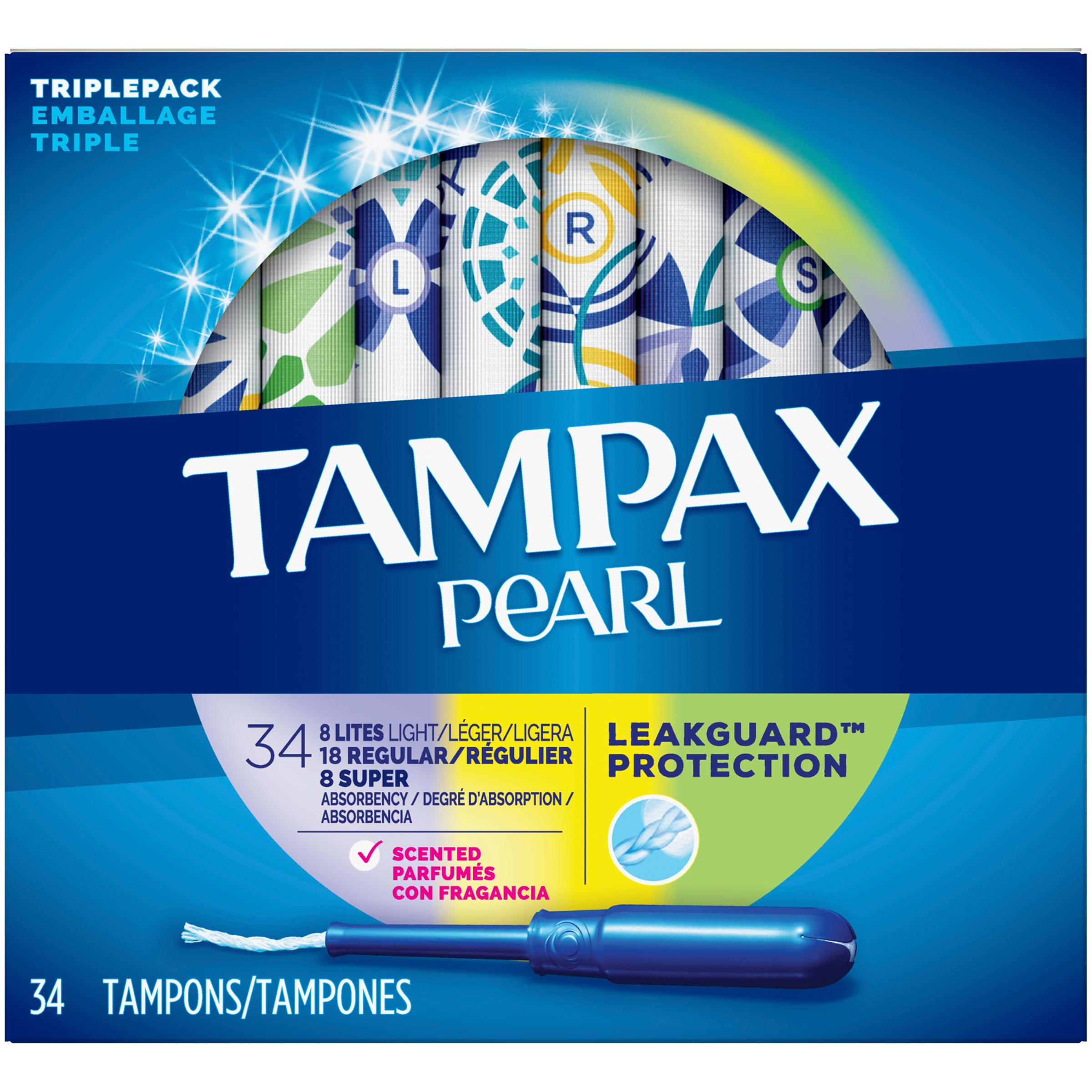 Tampaxs Tampax Compak Pearl Super Jumbo Pack 40 Count Packages Pack Of