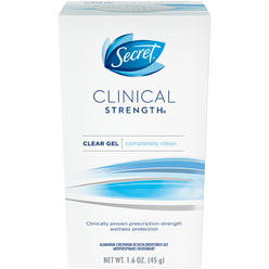 SECRET Antiperspirant/Deodorant, Clear Gel, Completely Clean, 1.6 oz (45 g)