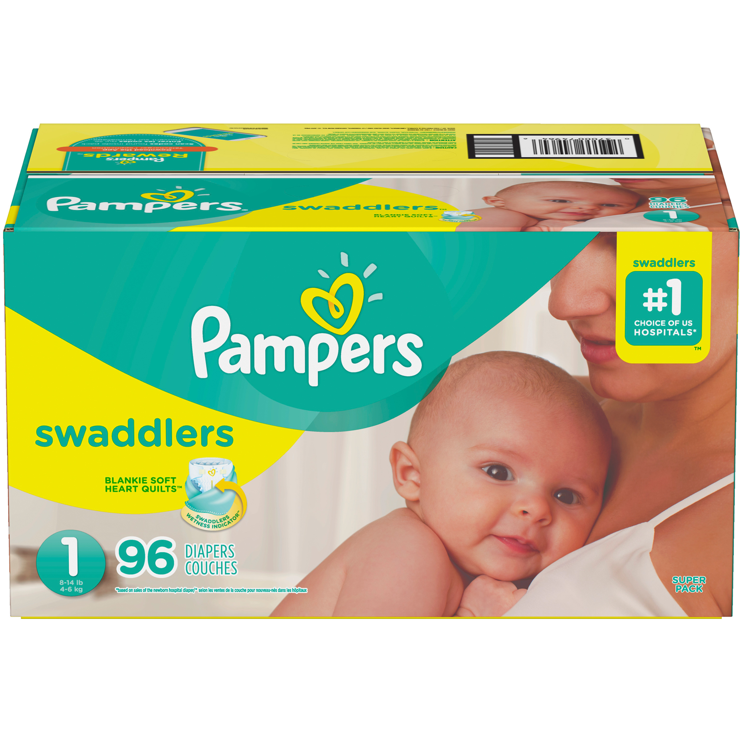 Newborn Diapers: Pampers Swaddlers for Babies with Sensitive Skin 