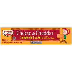 Keebler Kelloggs Crackers Keebler Cheese And Cheddar Sandwich Crackers, Single Serve, 1.38 Oz Packages, 8 Count(Pack Of 6)