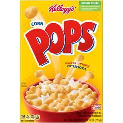 Kellogg's Corn Pops Kelloggs corn Pops, Breakfast cereal, Original, Excellent Source of 7 Vitamins and Minerals, 10oz Box