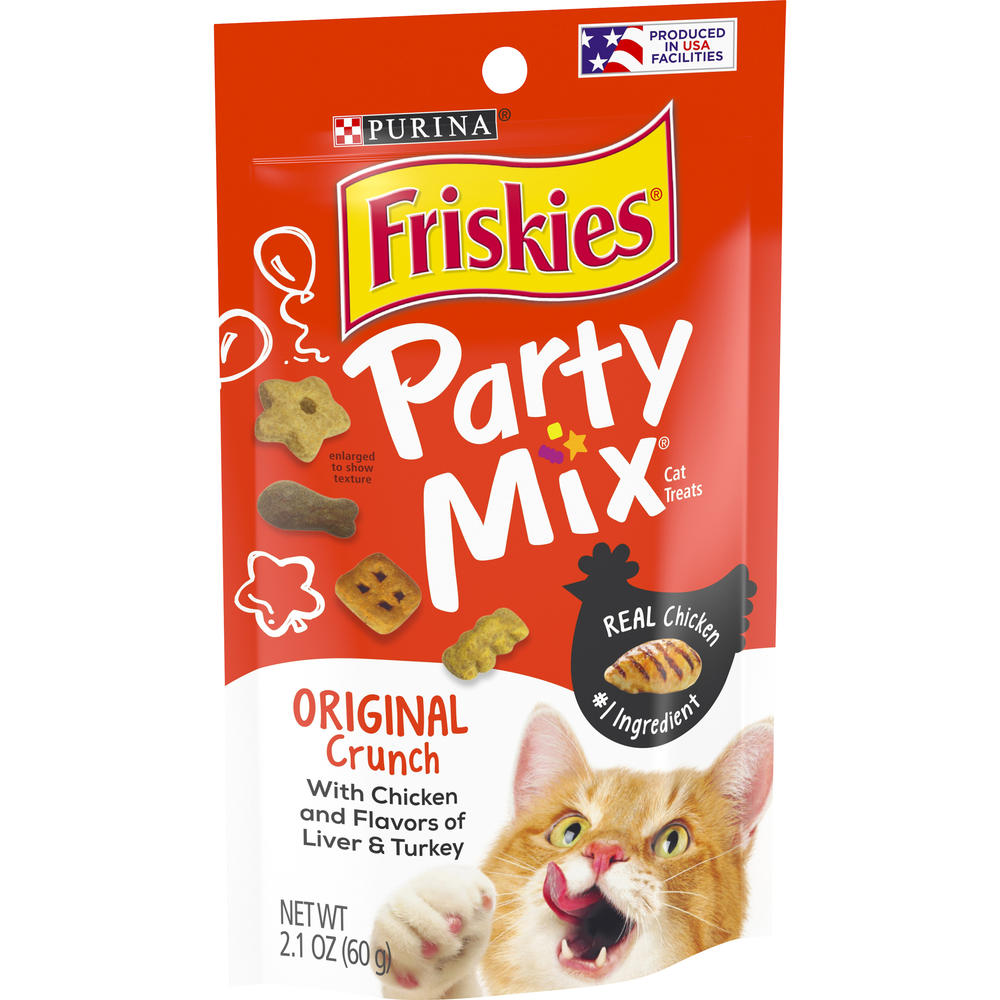 Friskies Party Mix Original Crunch Cat Treat 2.1 oz. Pouch
