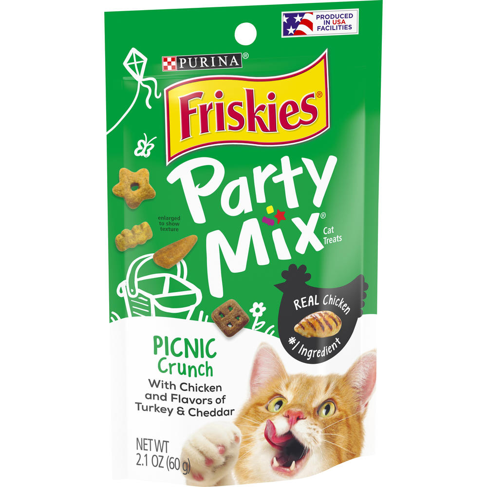 Friskies Party Mix Picnic Crunch Cat Treats 2.1 oz. Pouch