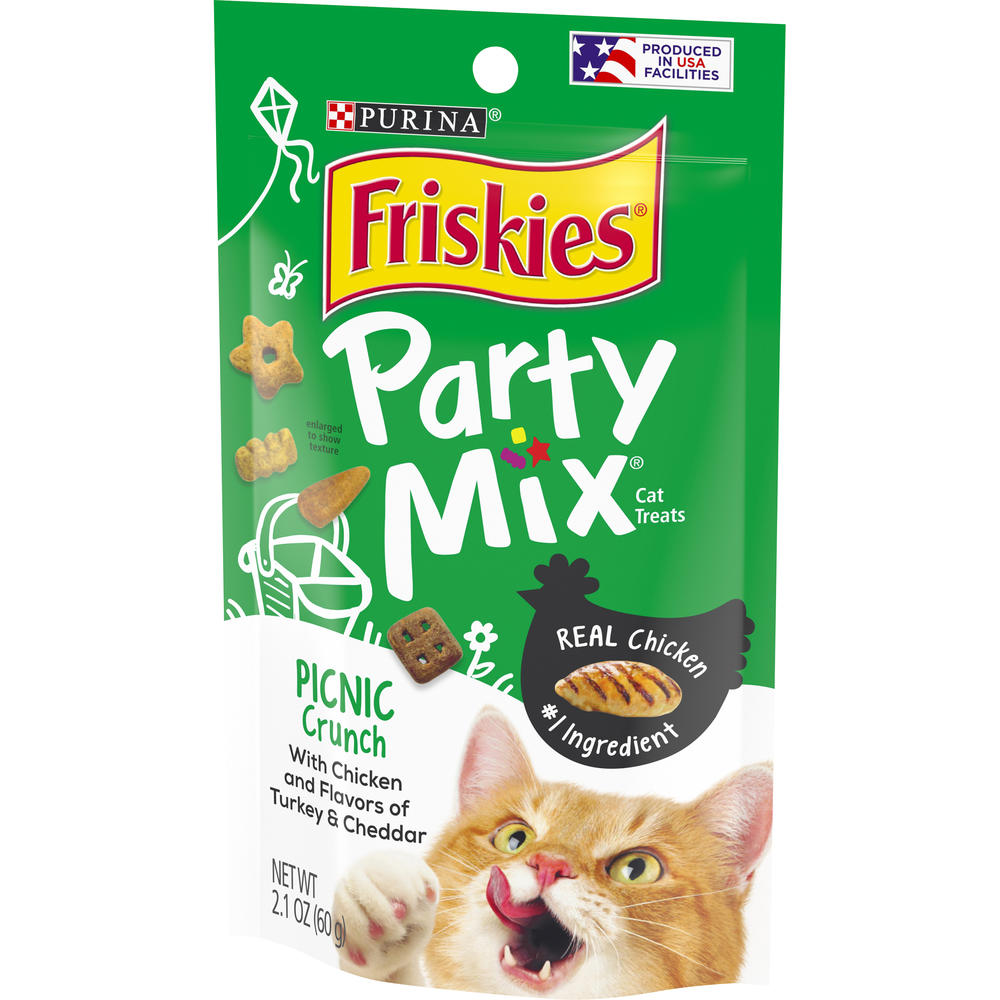 Friskies Party Mix Picnic Crunch Cat Treats 2.1 oz. Pouch
