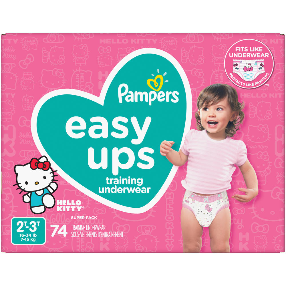 Pampers  Easy Ups Hello Kitty® Training Underwear Size 2T-3T 74 ct Pack