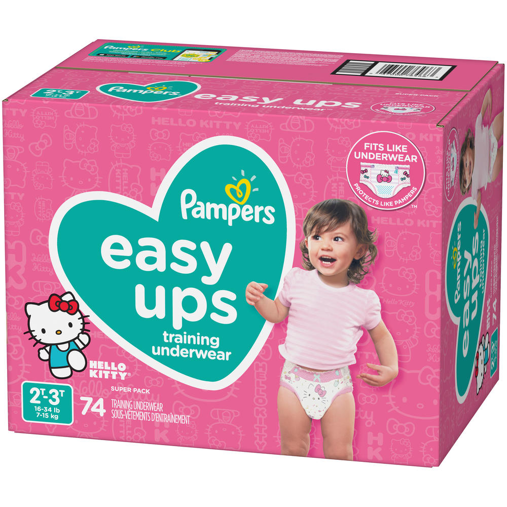 Pampers Easy Ups Hello Kitty® Training Underwear Size 2T–3T 74 ct Pack