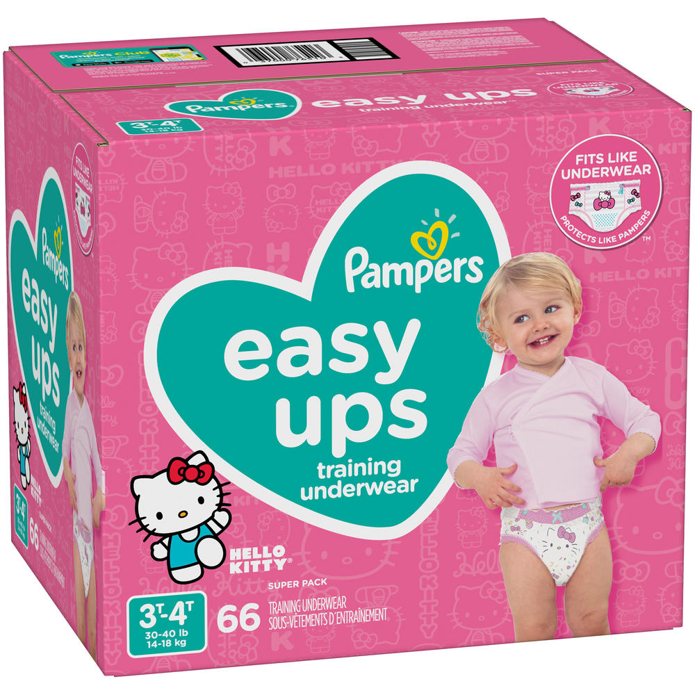 Pampers Easy Ups Hello Kitty&#174; Training Underwear Size 3T&#8211;4T 66 ct Pack