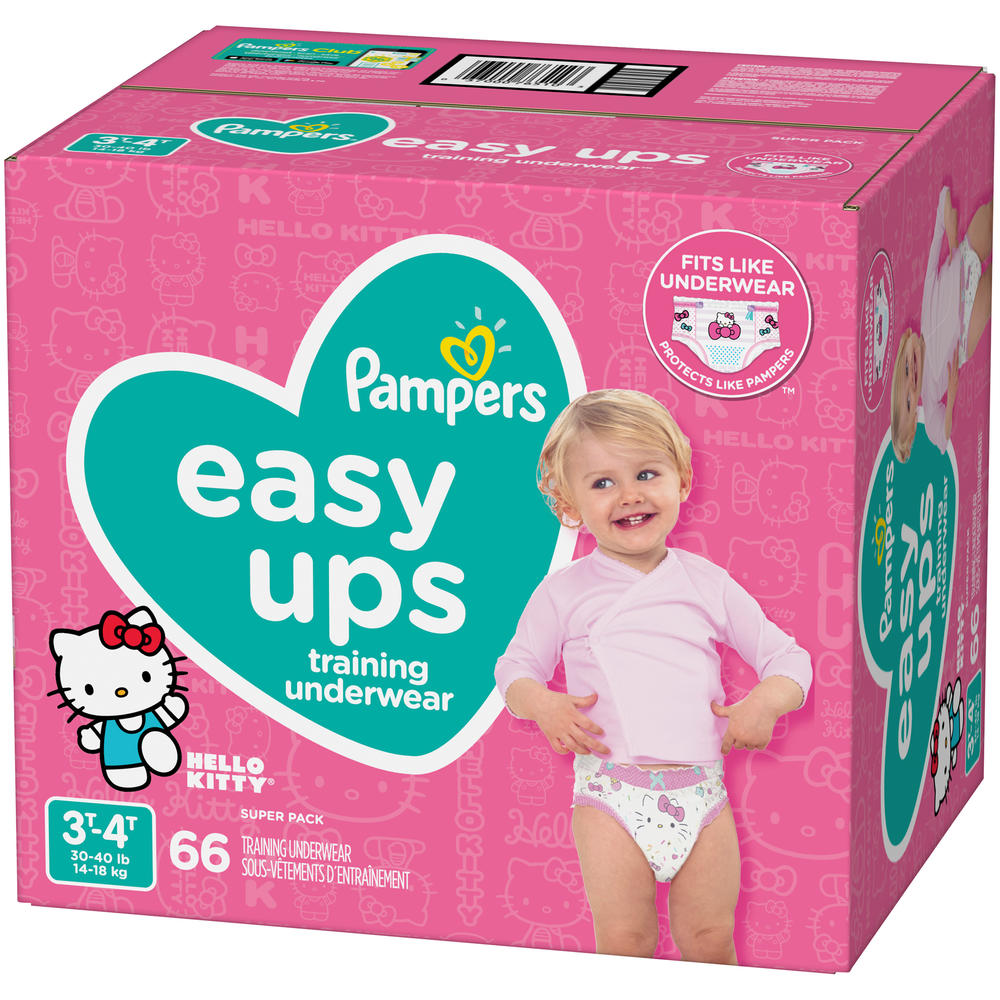 Pampers Easy Ups Hello Kitty® Training Underwear Size 3T 4T 66 ct Pack