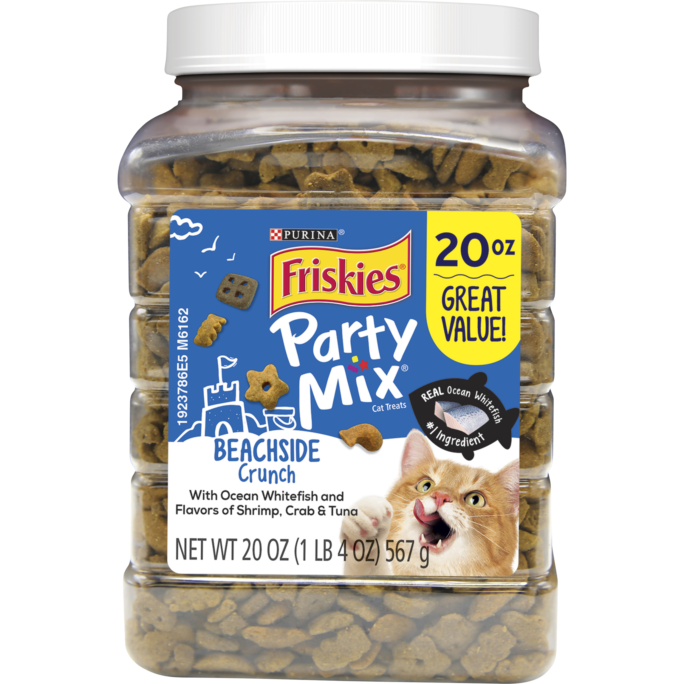 Friskies Party Mix Crunch Beachside Cat Treats 20 oz. Canister