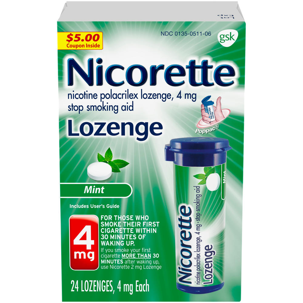 Nicorette &#174; 4mg Mint Lozenge 24 ct PopPac&#174; Containers