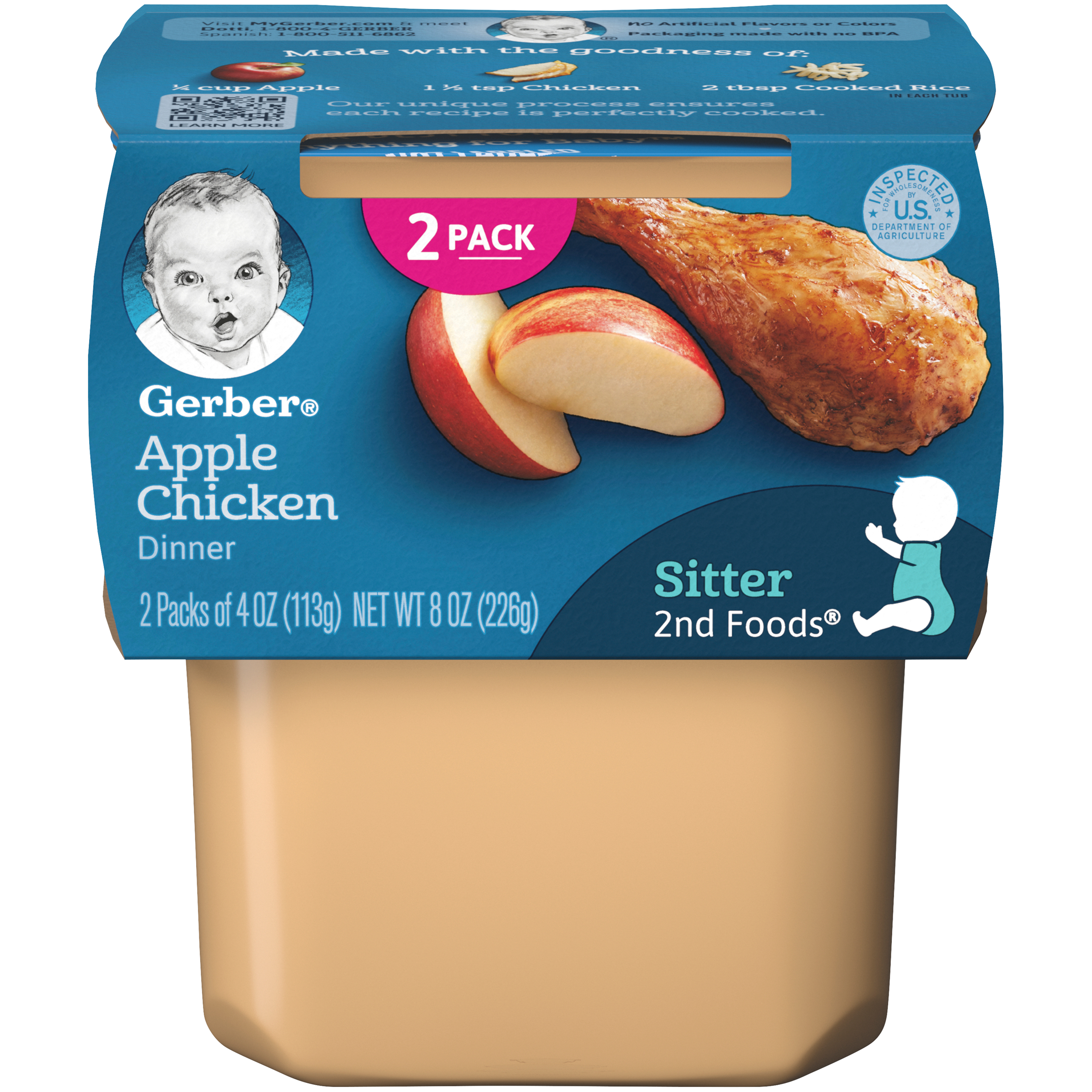 gerber apple chicken baby food