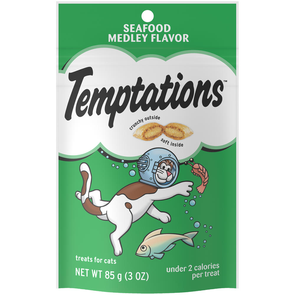 Whiskas Temptations Treats for Cats, Seafood Medley, 3 oz (85 g)
