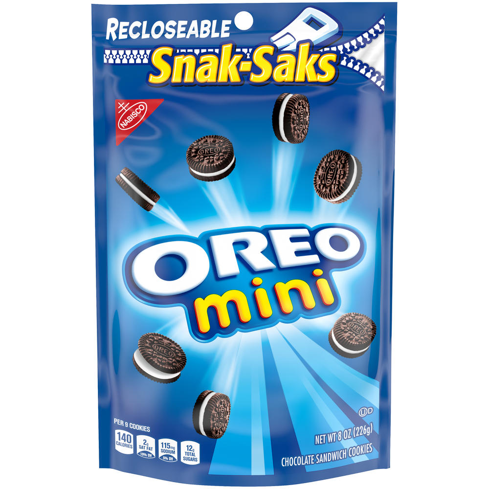Nabisco Oreo Snak-Saks Cookies, Mini, Chocolate Sandwich, 8 oz (226 g)
