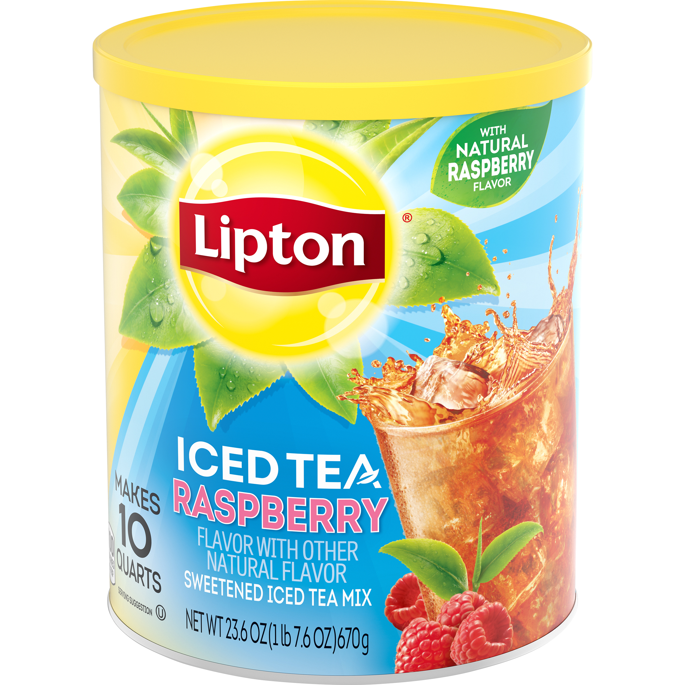 Lipton Iced Tea Mix, Wild Raspberry, 28.3 oz (1 lb 12.3 oz) 802 g