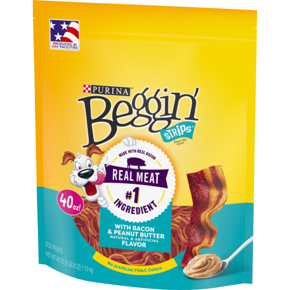 Beggin Strips Collisions(TM) Bacon & Peanut Butter Flavors Dog Snack 25 oz. Pouch