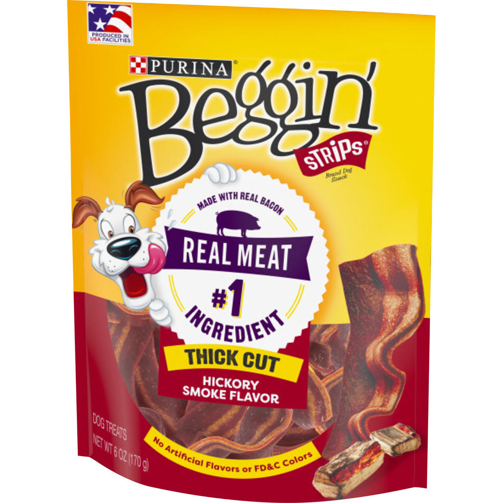 Beggin Strips Thick Cut Hickory Smoked Flavor Dog Snacks 25 oz. Bag