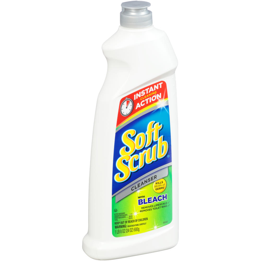 Soft Scrub Cleanser, with Bleach, 24 oz (1 lb 8 oz) 680 g