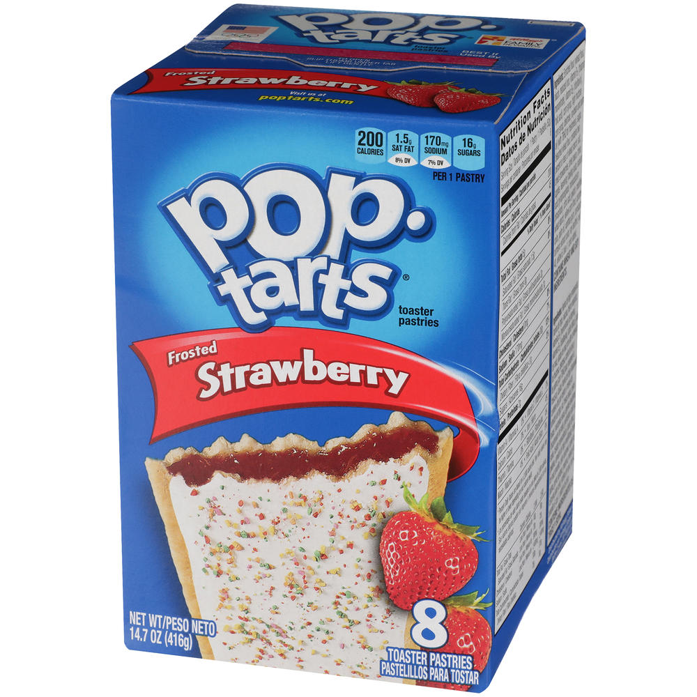 Kellogg's Pop-Tarts Toaster Pastries, Frosted Strawberry, 8 pastries [14.7 oz (416 g)]