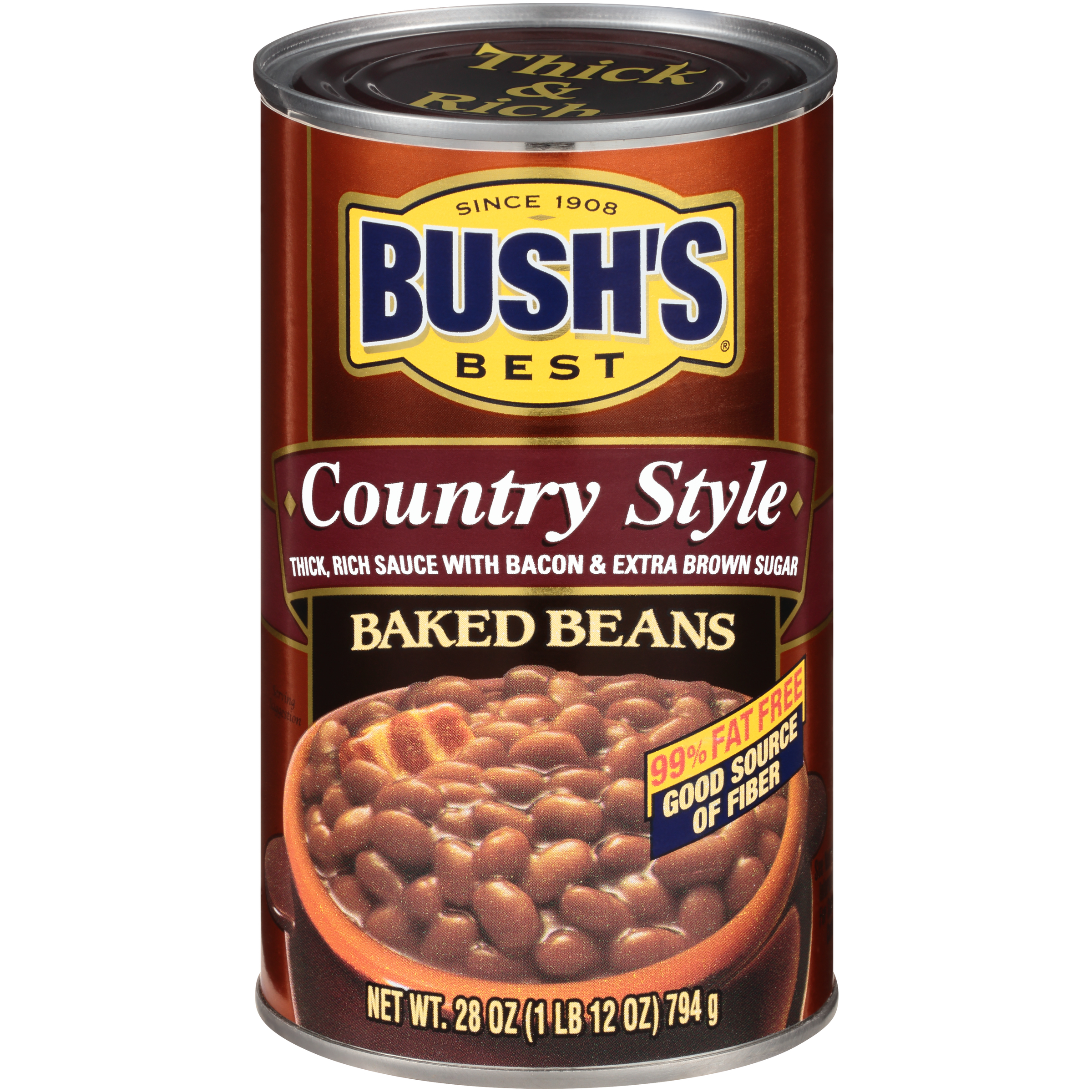 Bush's Best Baked Beans, Country Style, 28 oz (1 lb 12 oz) 794 g