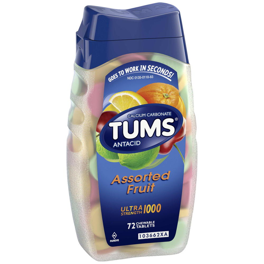 Tums &#174; Ultra Strength 1000 Assorted Fruit Antacid Chewable Tablets 72 ct Bottle