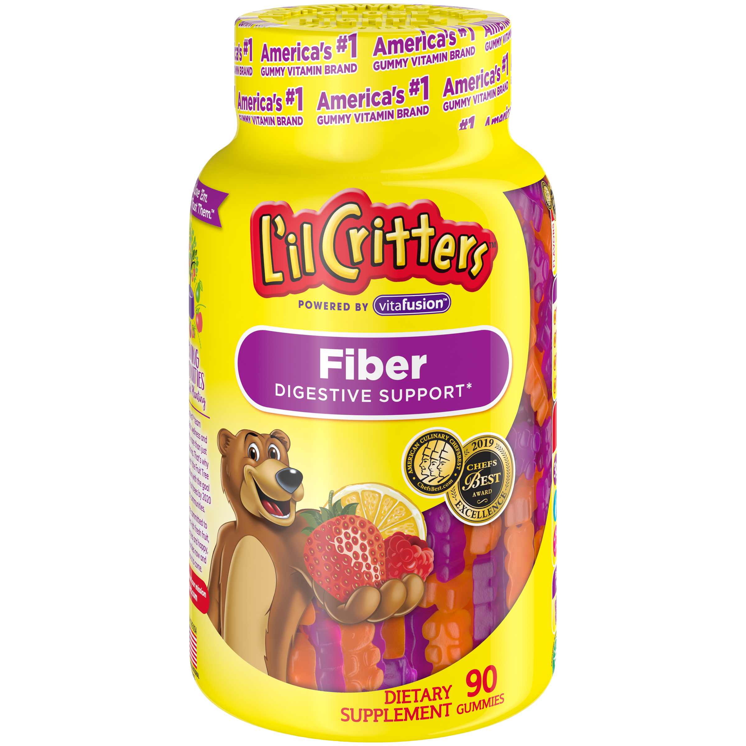 L'IL CRITTERS Fiber, Gummy Bears, 90 ct L'IL CRITTERS Fiber, Gummy Bears, 90 ct