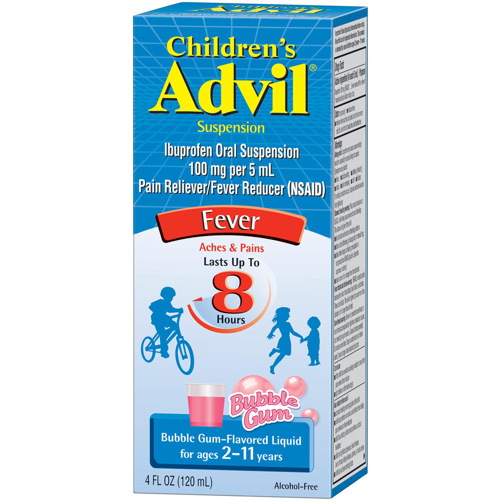 Children's Advil Suspension Bubble Gum-4 oz