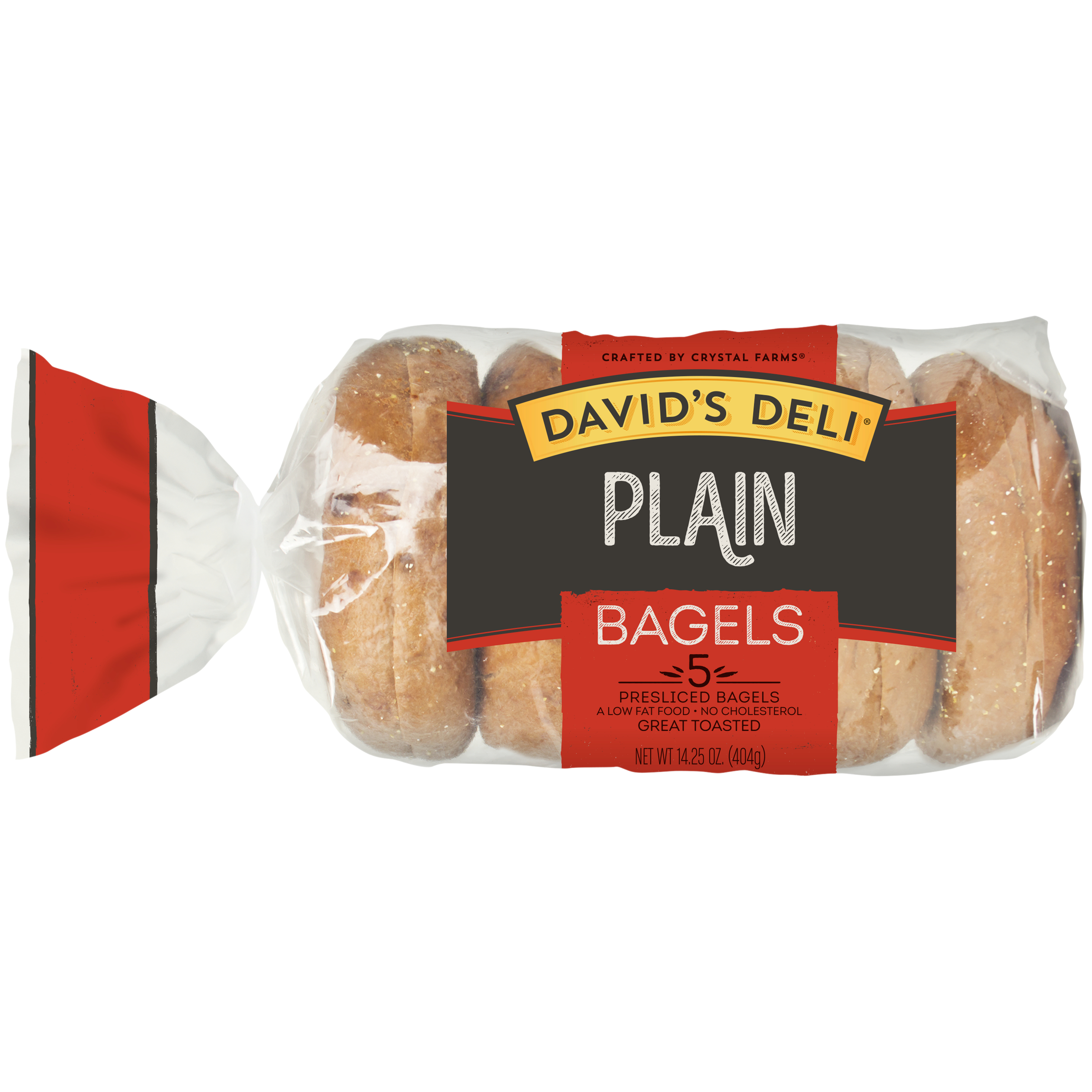 David's Bagels Plain, 5 Ct, 14.25 oz