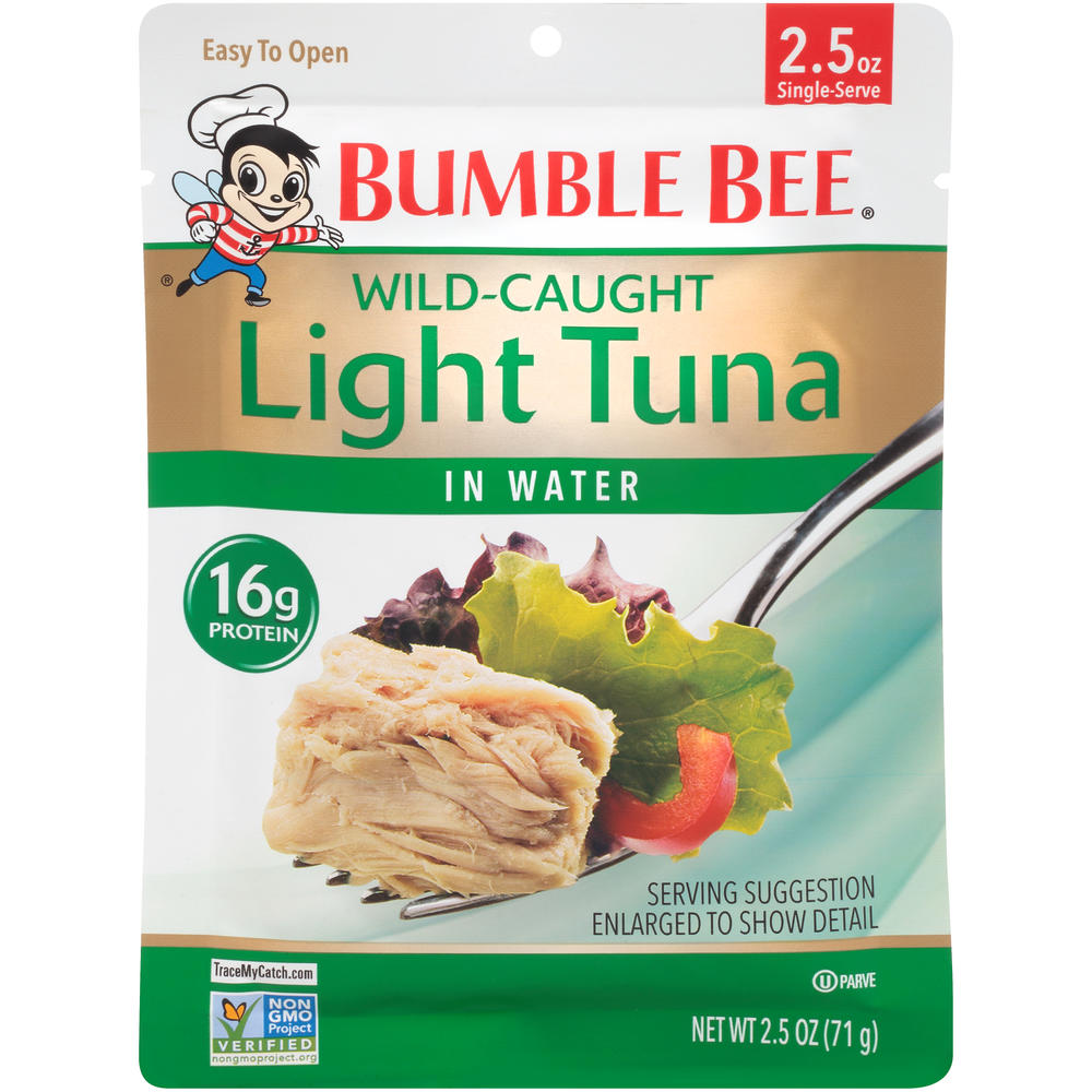 Bumble Bee Tuna, Light, Premium, In Water, 2.5 oz (71 g)
