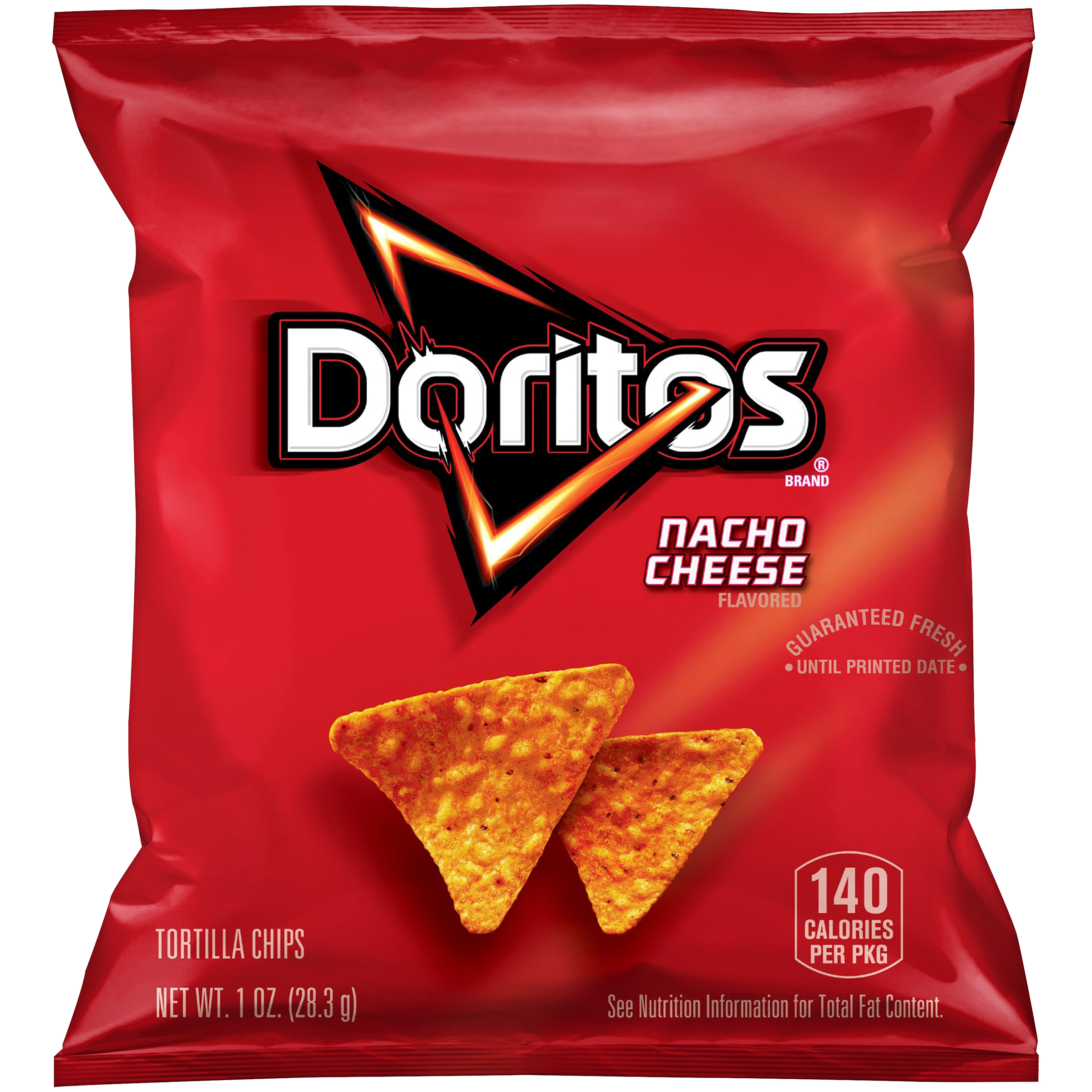 Doritos Tortilla Chips, Nacho Cheese Flavored, 1 oz (28.3 g)