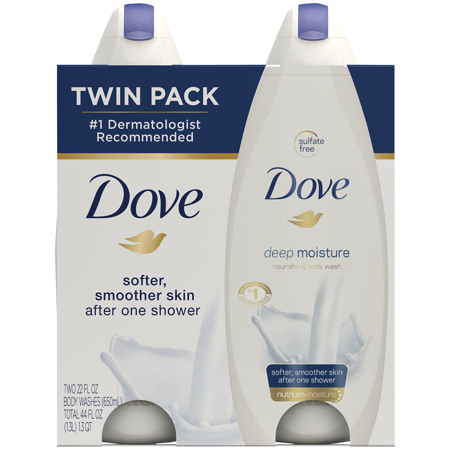 Dove Body Wash Deep Moisture 22 oz, Twin Pack (44 oz) Shop Your Way