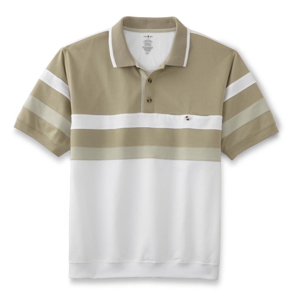 David Taylor Collection Men's Pocket Polo Shirt - Striped
