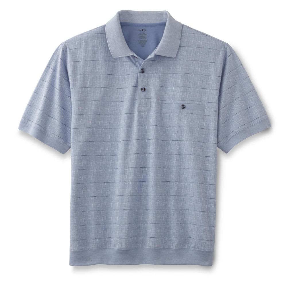 David Taylor Collection Men's Pocket Polo Shirt - Geometric