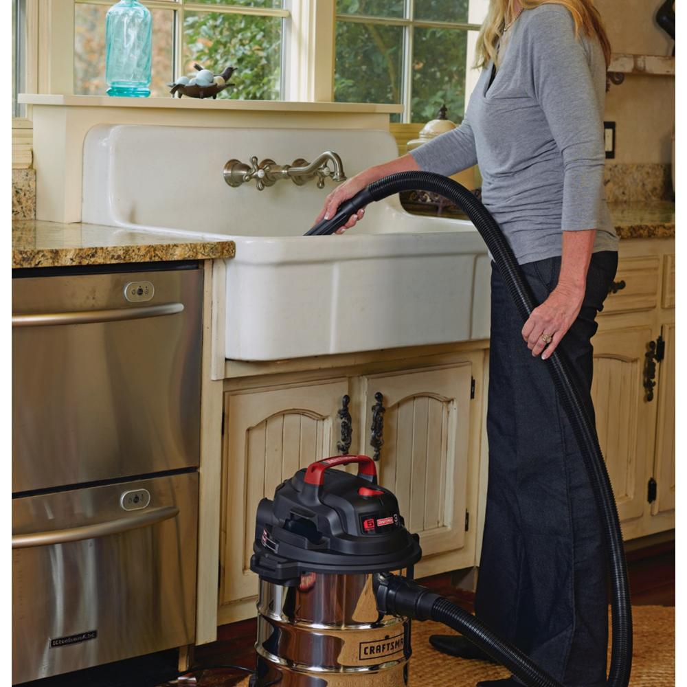 Craftsman 5gal 3 HP Wet/Dry Vac Set - Stainless Steel