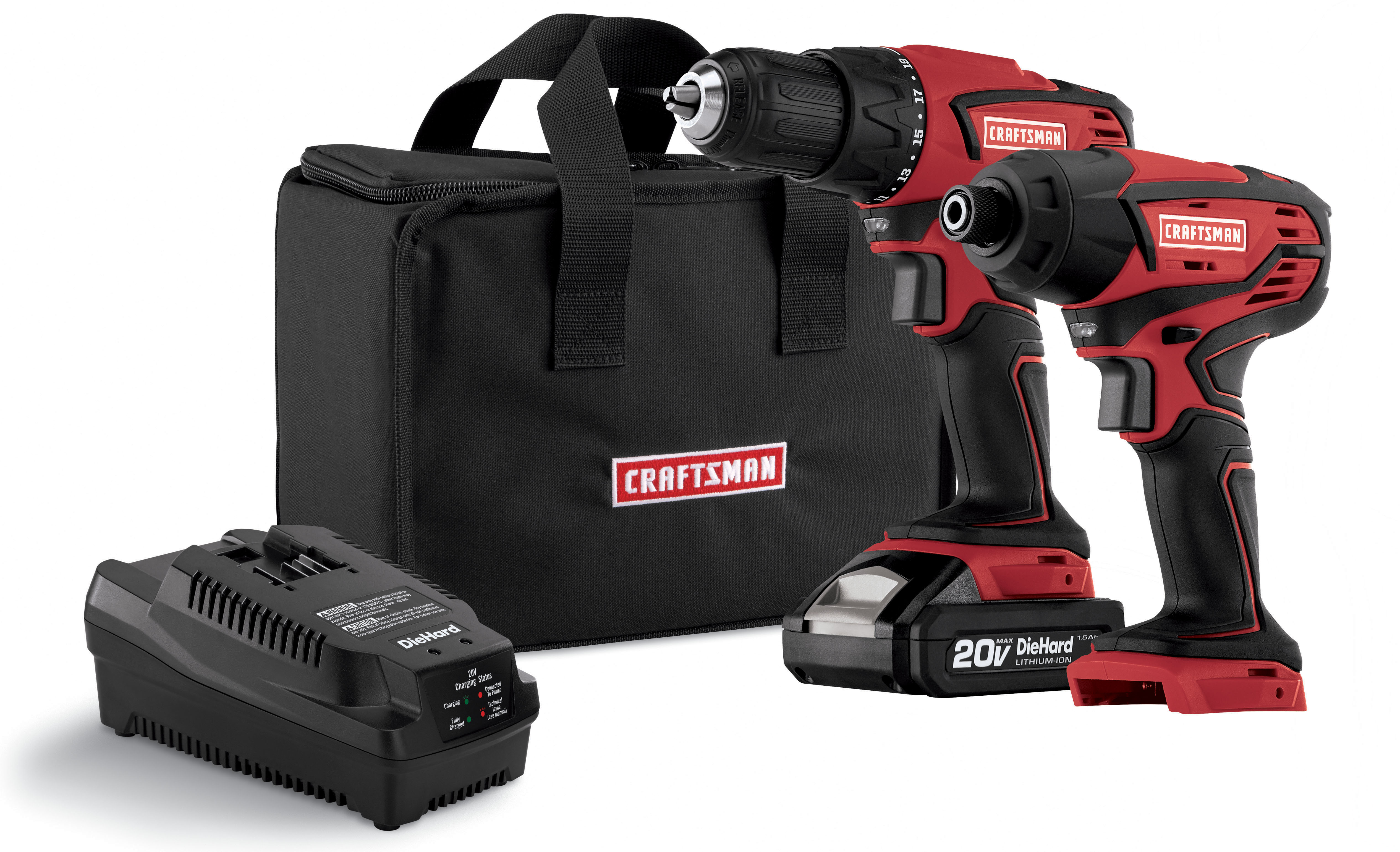Craftsman 2 pc. Drill & Impact Driver Cordless Tool Combo Kit Shop