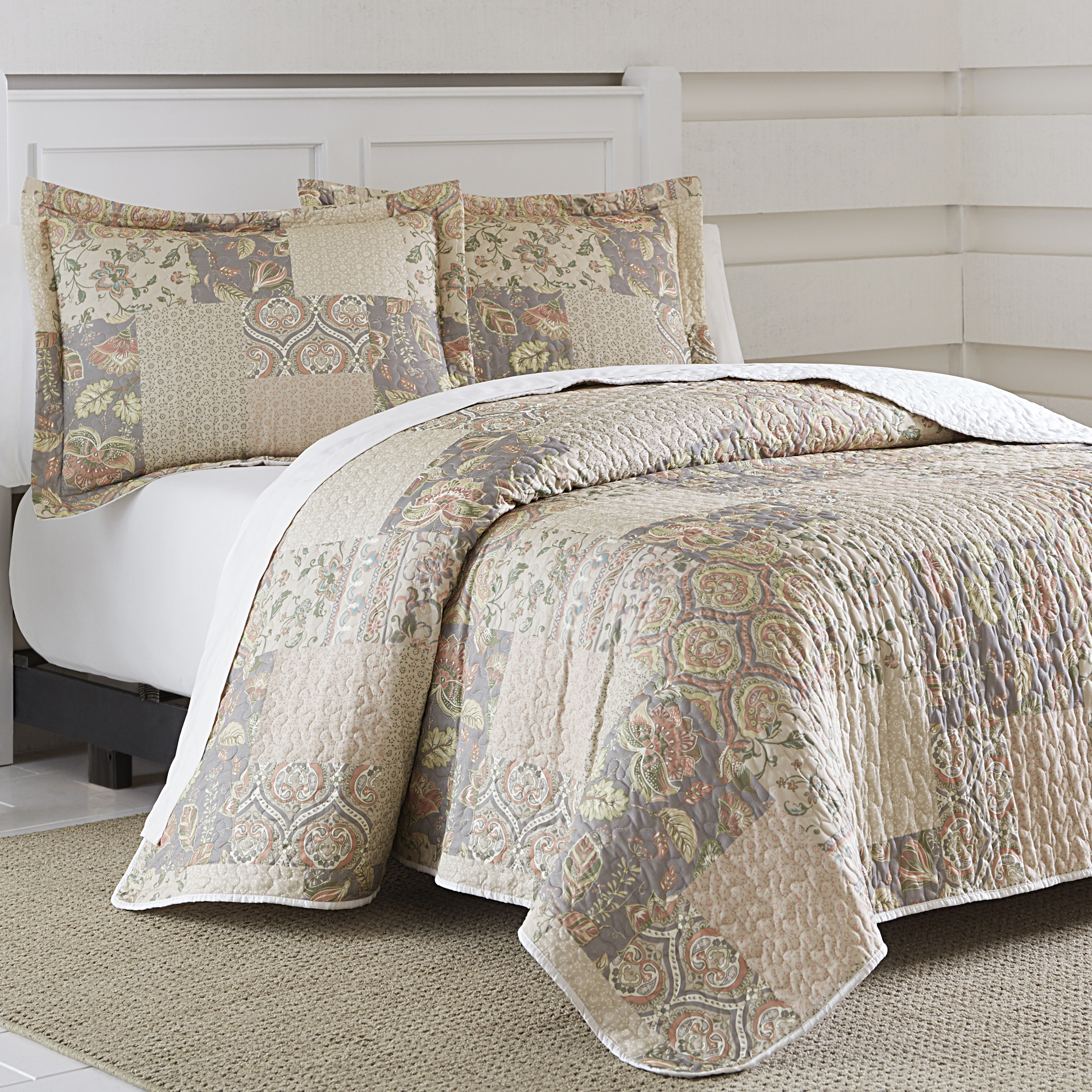 Cannon 3pc. Quilt Set – Blush Patchwork, Size: Full/Queen Cannon 3pc. Quilt Set – Blush Patchwork, Size: Full/Queen