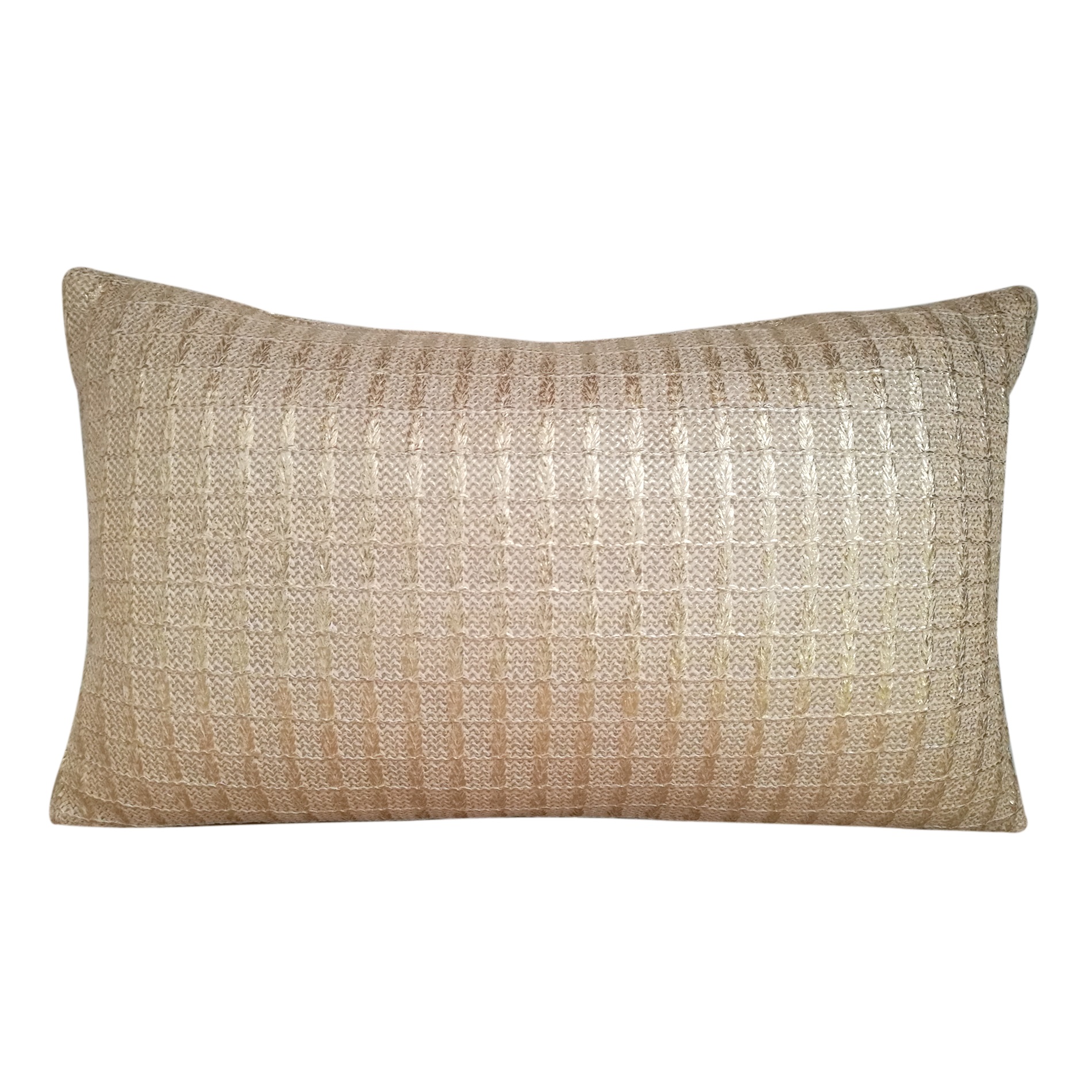 Metallic Burlap Decorative Pillow &#8211; 12&#8221; x 20&#8221;