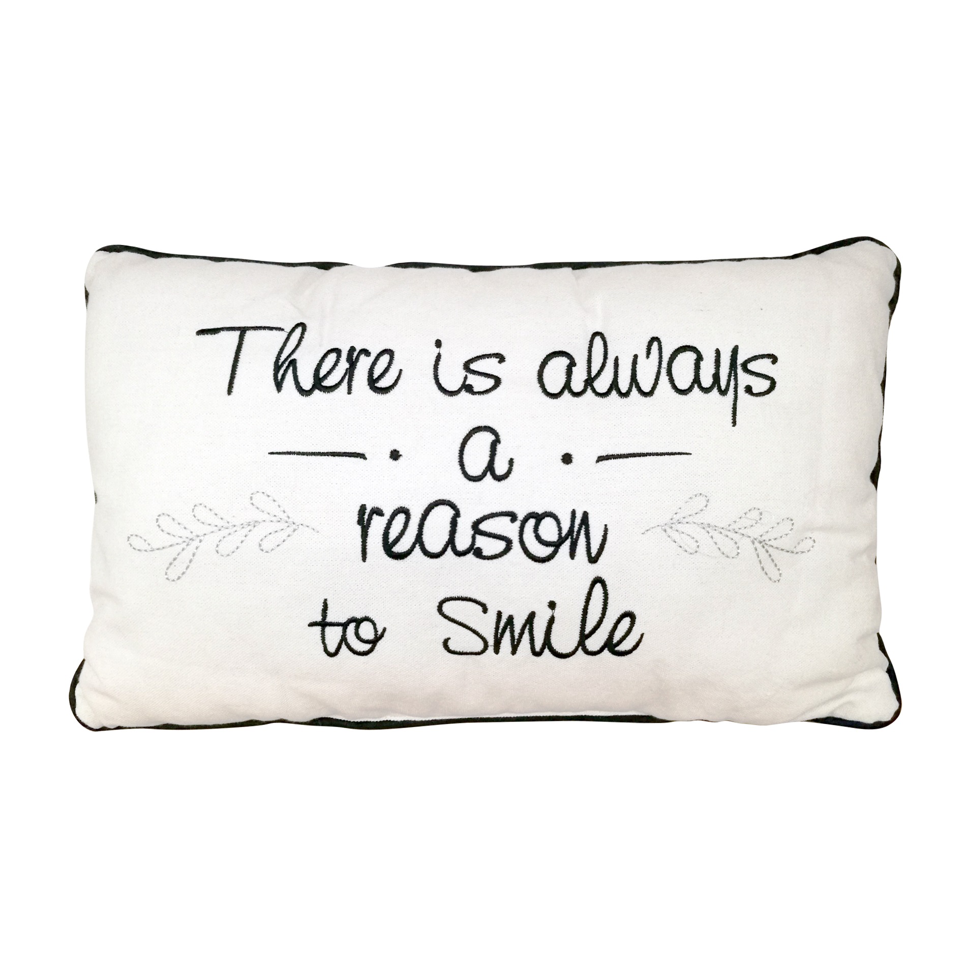 Essential Home 12&#8221; x 20&#8221; Inline Decorative Pillow &#8211; Smile