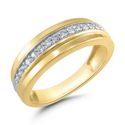 Men S Wedding Bands Yellow Gold Sears