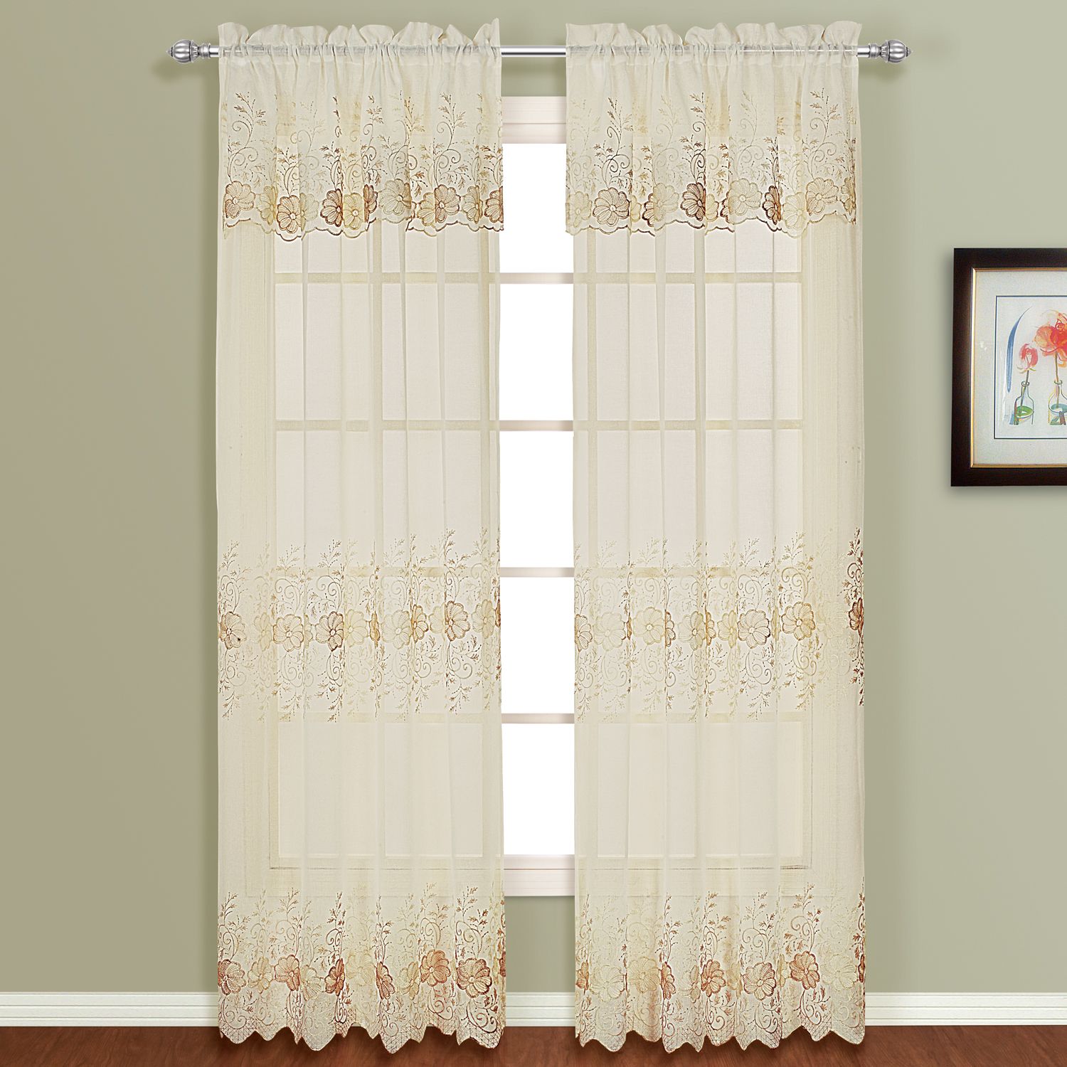 United Curtain Company Marianna 50 W X 63 L Window Panel Natural United Curtain Company Marianna 50 W X 63 L Window Panel Natural