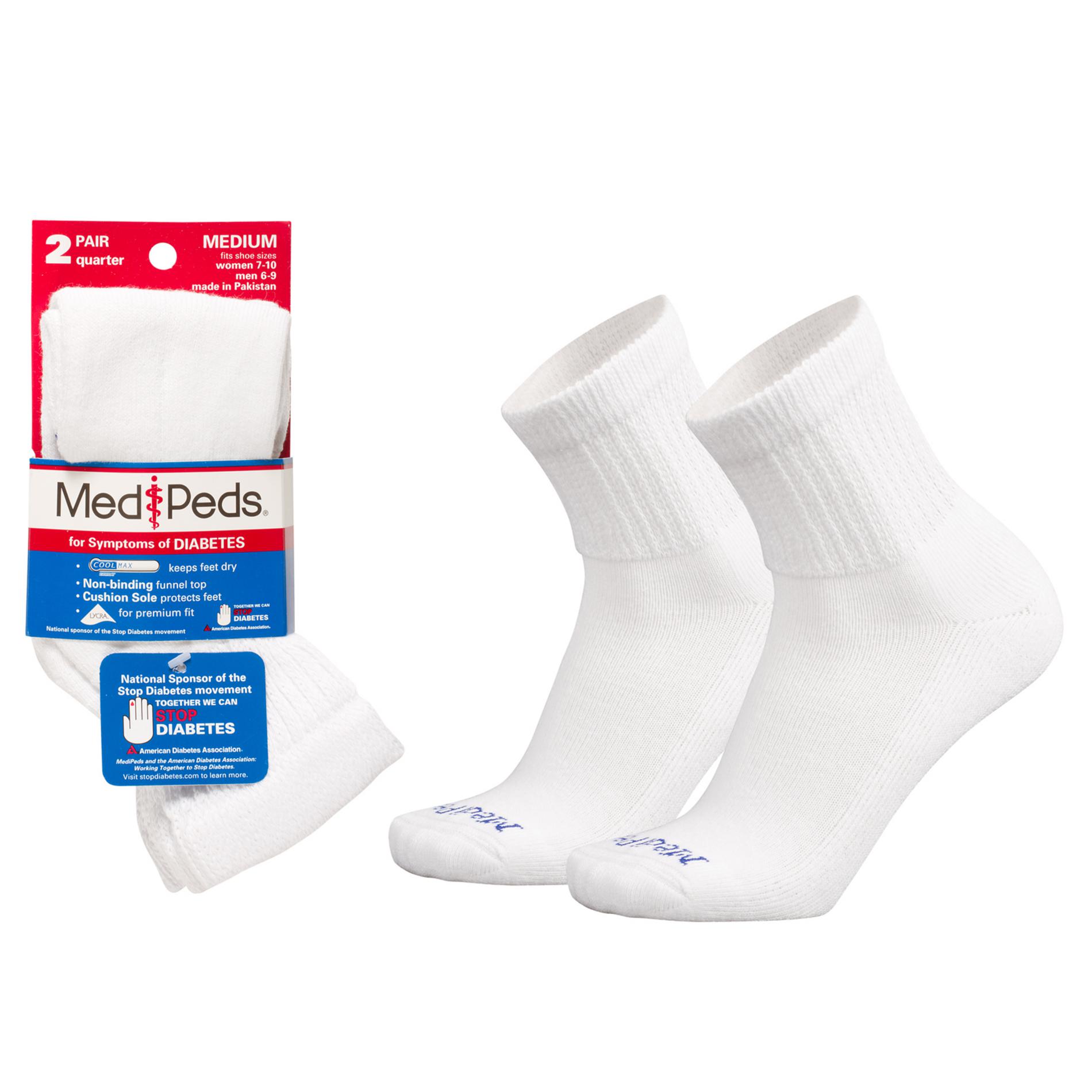 MediPeds Diabetic Quarter Sock 2 Pr Shop Your Way Online Shopping